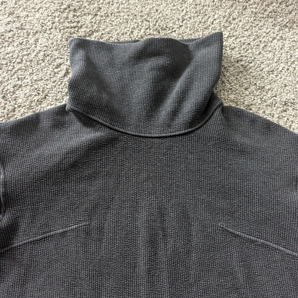 Lululemon Ribbed Funnel Neck Pullover Charcoal Grey Sweatshirt XS - Picture 7 of 7